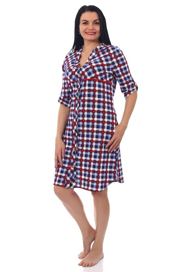 Халат Джинса Клетка К-71