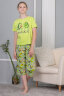 Пижама с бриджами для девочки Эшли салатовый