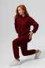 Женский костюм с брюками 14424 оверсайз винный