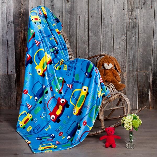 Плед Машинки, велсофт