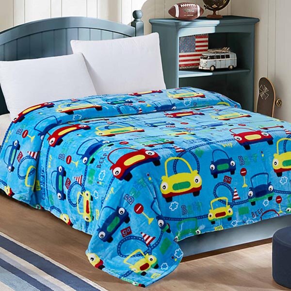 Плед Машинки, велсофт