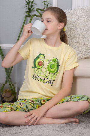 Пижама с бриджами для девочки Эшли желтый