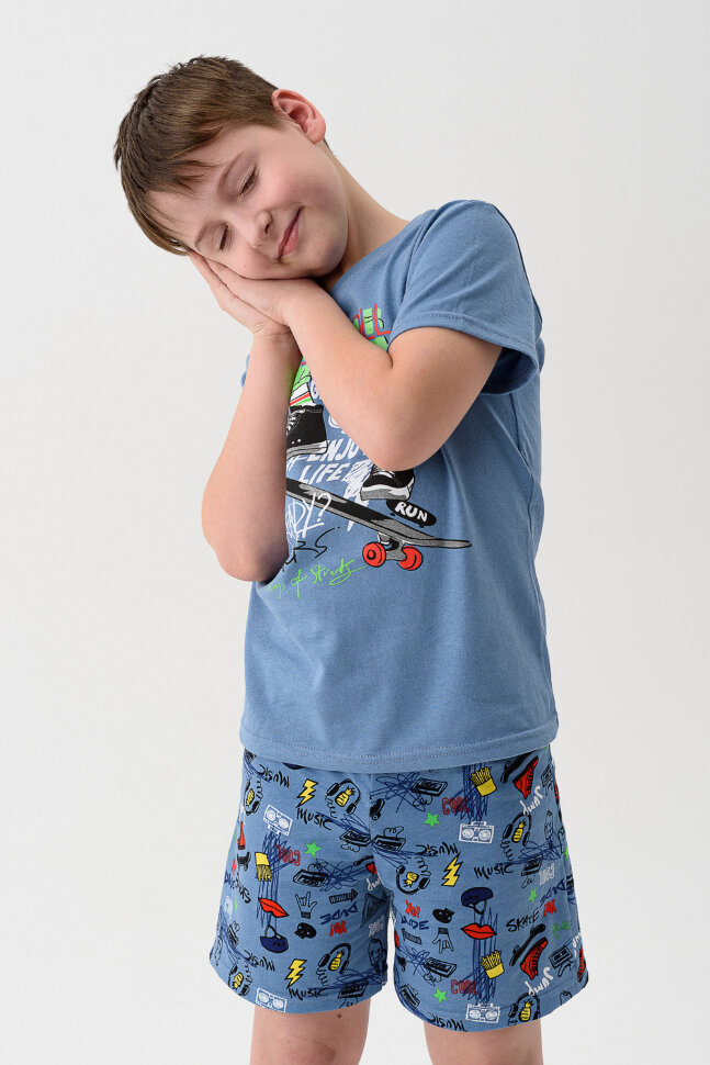 Пижама с шортами для мальчика Пижама Роллер-спорт
