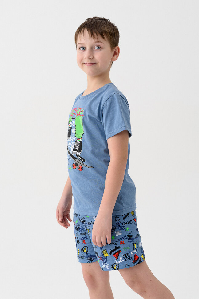 Пижама с шортами для мальчика Пижама Роллер-спорт