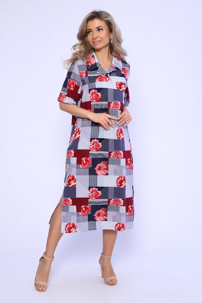 Платье женское 13156 серый