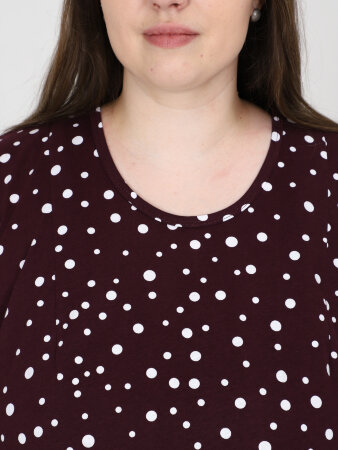 Платье Верона бордо горох кулирка