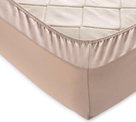 Простыня на резинке Какао, трикотаж