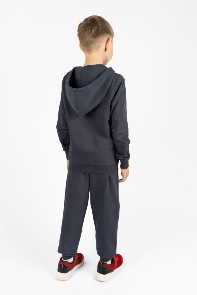 Детский костюм с брюками Спортивный темно серый