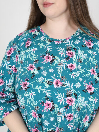 Платье Верона бирюза кулирка