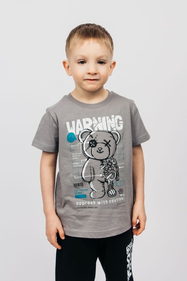 Футболка для мальчика 52350 серый