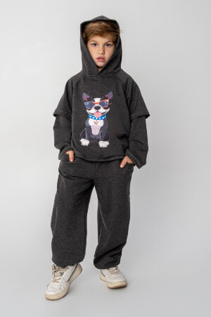 Детский костюм с брюками Бетховен серый