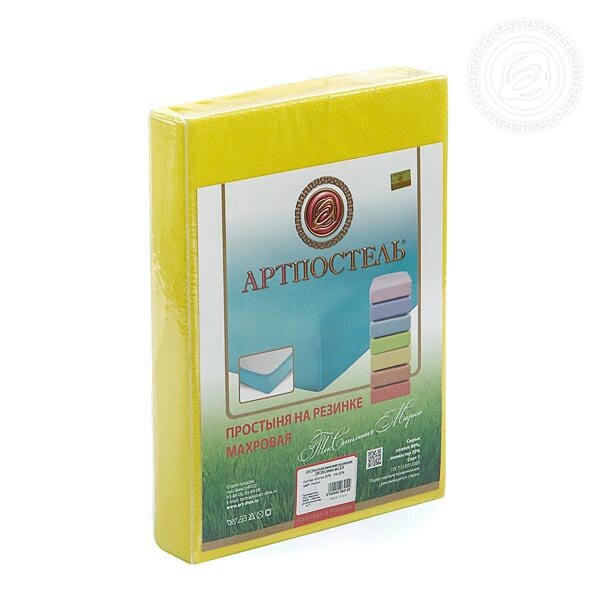 Простыня на резинке Лимон, махра