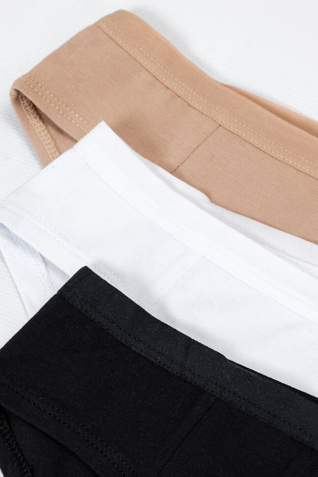 Женские трусы 412246-3 белый, бежевый, черный