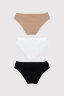 Женские трусы 412246-3 белый, бежевый, черный
