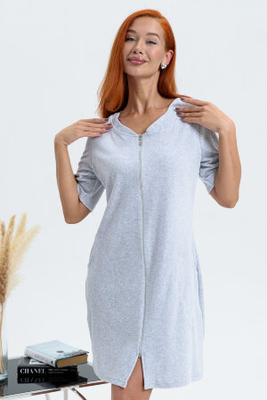 Халат Женский 7457 светло-серый