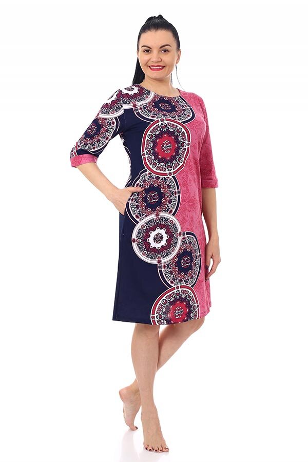 Туника Калейдоскоп брусника К-44