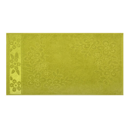 Полотенце махровое Жаккард оливковый BJ5, 430 г/м2