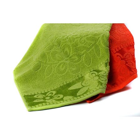 Полотенце махровое Жаккард оливковый BJ5, 430 г/м2