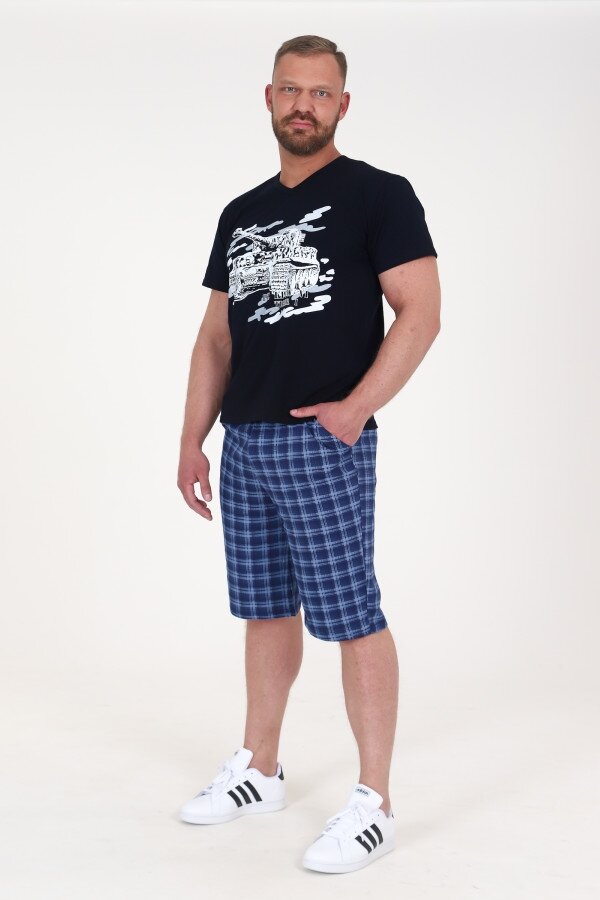 Бриджи мужские клетка (расцветки в ассортименте) БМ-02