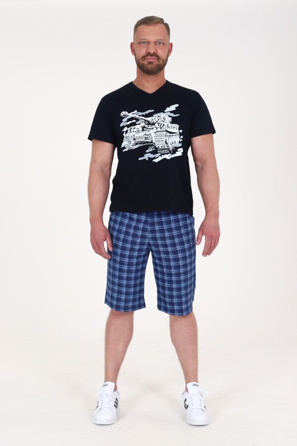 Бриджи мужские клетка (расцветки в ассортименте) БМ-02