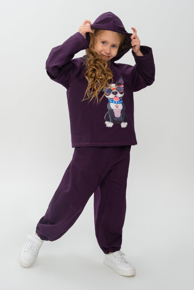 Детский костюм с брюками Бетховен фиолетовый
