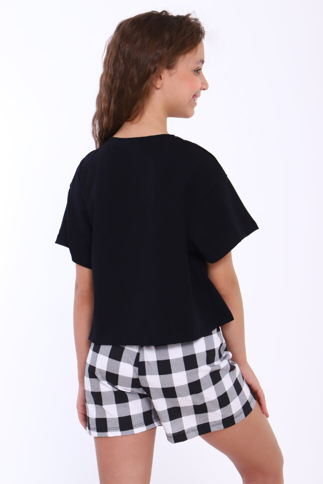 Пижама с шортами для девочки. ПД-023-059