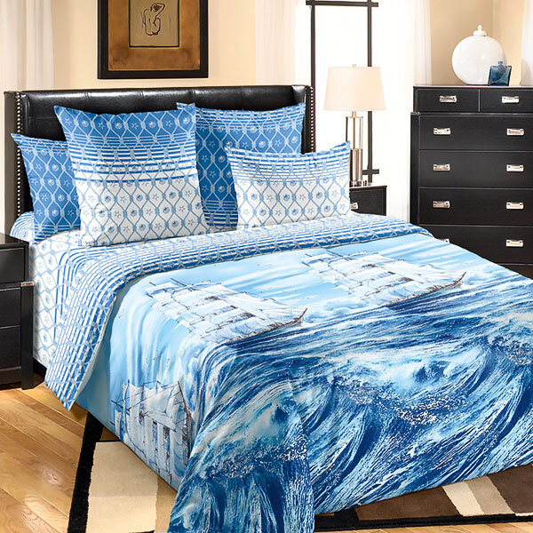 КПБ Белый парус  перкаль 2 сп. европр.