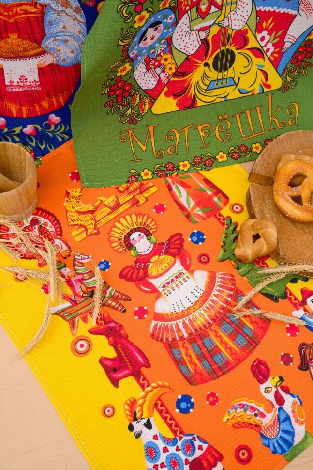 Полотенце кухонное Матрешки