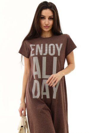 Платье женское 50558 коричневый