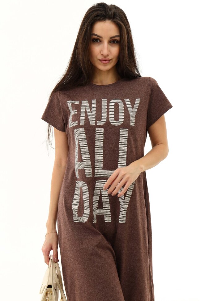 Платье женское 50558 коричневый