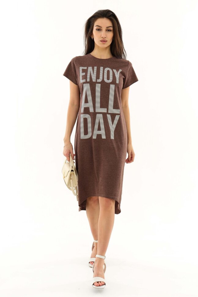 Платье женское 50558 коричневый