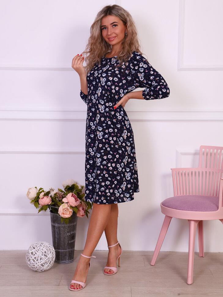 Корнелия голубая платье