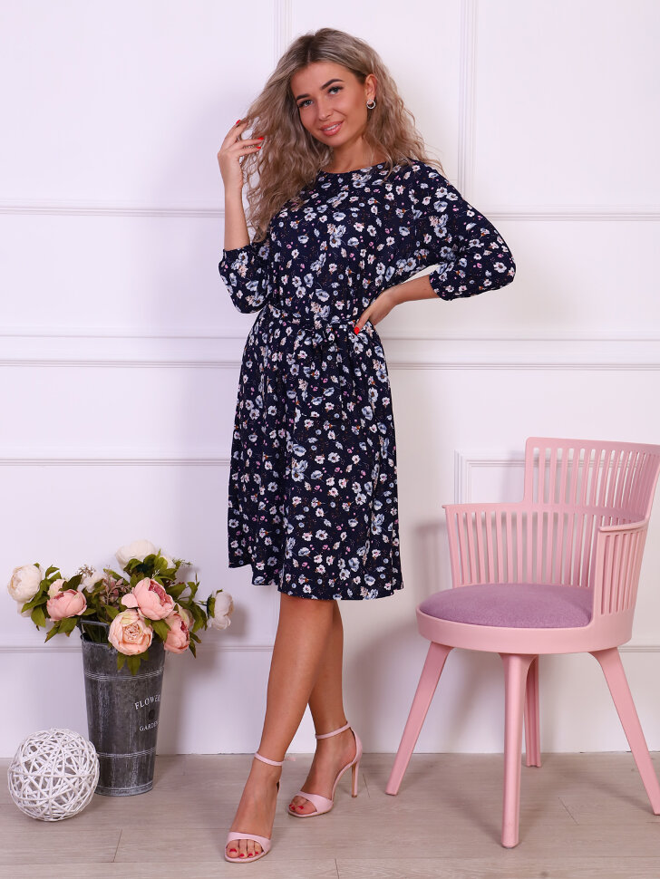 Корнелия голубая платье