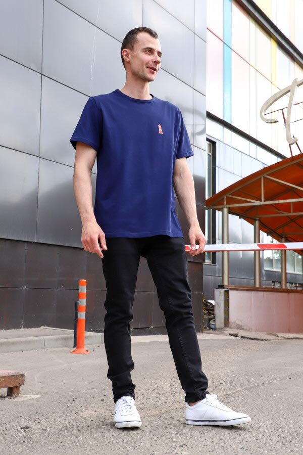 Футболка Маяк синий ФГ-955-2