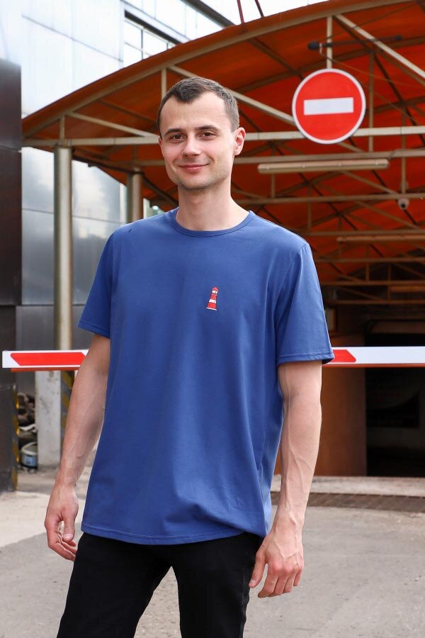 Футболка Маяк синий ФГ-955-2