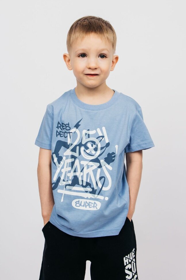 Футболка для мальчика 52354 голубой