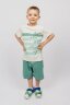 Костюм с шортами для мальчика 42111 молочный/шалфей