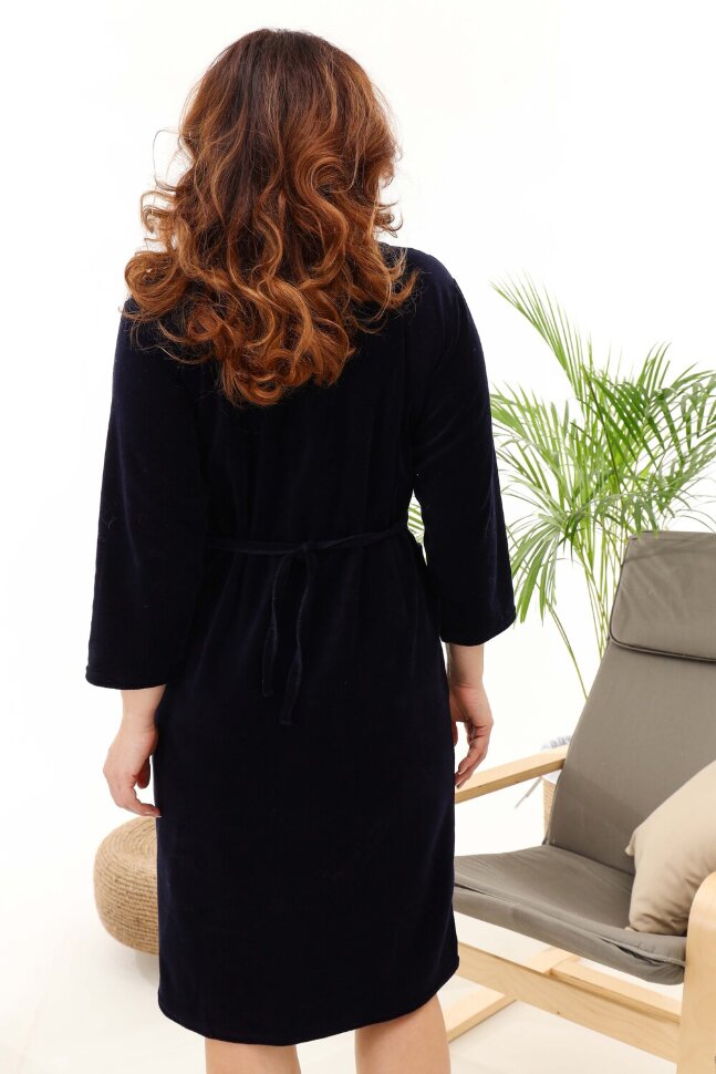 Халат Женский 53530 темно-синий