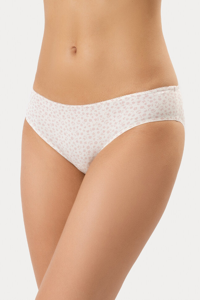 Женские трусы 412404 цветочки на шампани