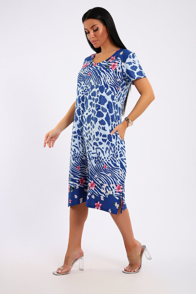 Платье женское ЕПЛ-1049 синий