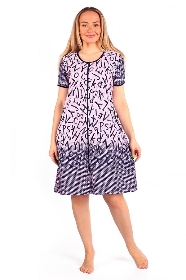 Халат Алфавит сирень К-296