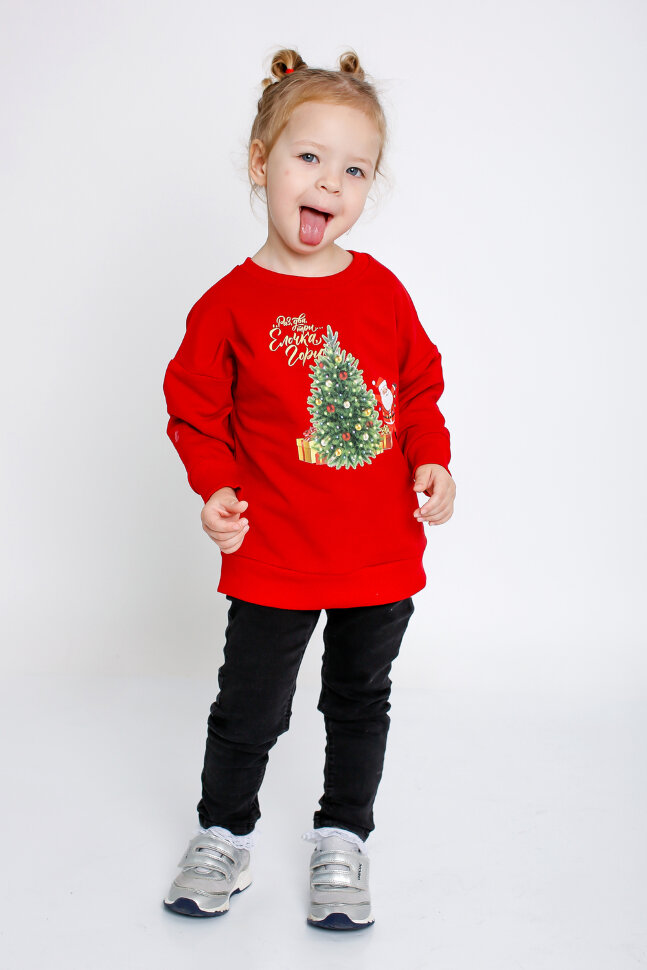 Детский свитшот для мальчика Праздник красный