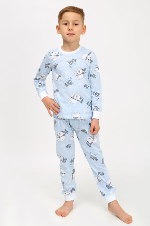 Пижама с брюками для девочки Эльф голубой