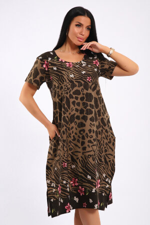 Платье женское ЕПЛ-1049 коричневый