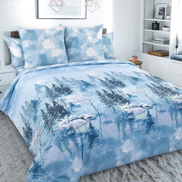 Снежный покров постельное белье перкаль