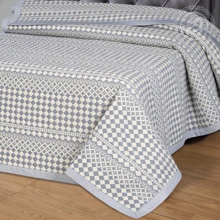 Покрывало Лагуна синяя, жаккард