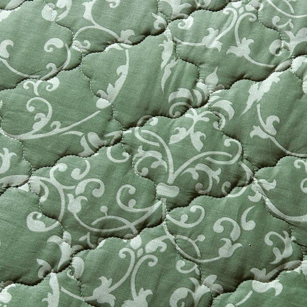 Покрывало стеганое Вирджиния зеленый, перкаль