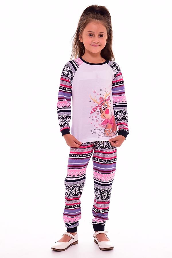 Пижама детская 7-118в (синий+розовый)