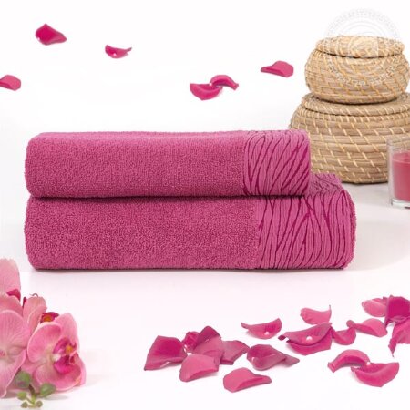 Полотенце Модерн малиновый, 420 г/м2