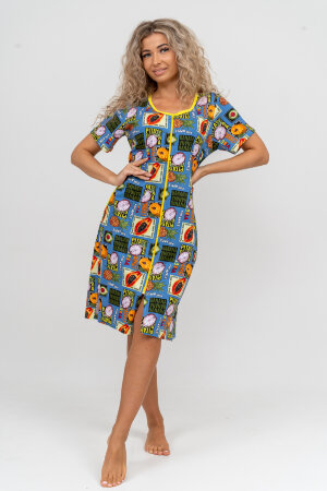 Халат Женский 36821 голубой